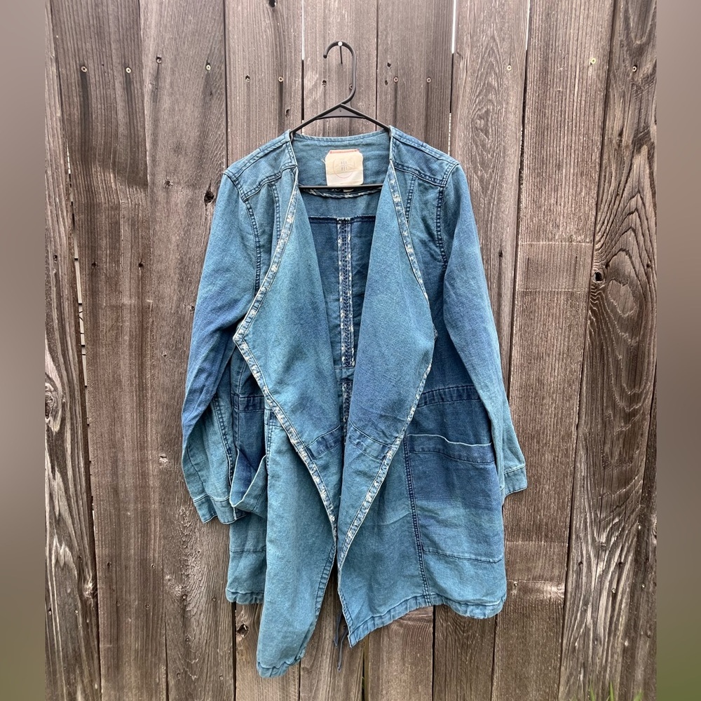 Hei Hei Denim Open Front Jacket - Anthropologie